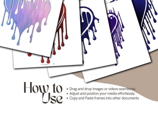 Canva Frames Drippy Heart How to Use