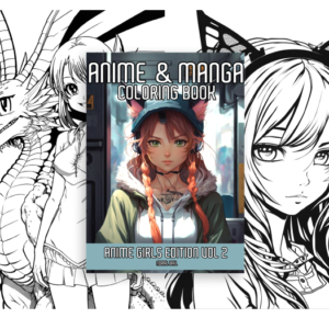 Anime & Manga Coloring Book: Anime Girls Edition Vol 2