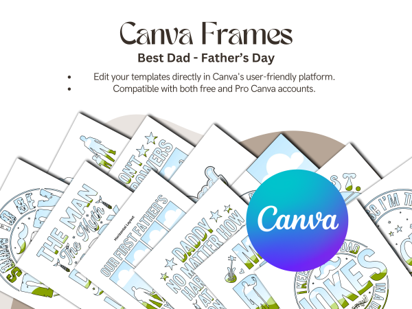 Best Dad Ever - Father's Day Canva Frames